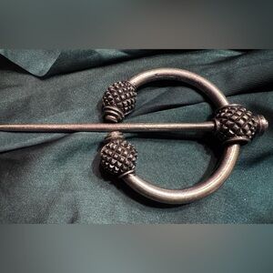 Scottish Thistle Pewter Fibula Brooch